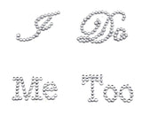 Self-adhesive Rhinestone Shoe Decals - 'I Do', 'Me Too'