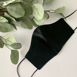 Groom / Groomsman Black Satin Wedding Mask