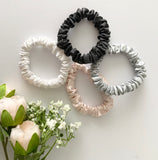 4-Pack Luxury Pure Mulberry Silk Hair Scrunchies