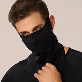 Black Neck Gaiter with Ear Loops | UNISEX | Face Neck Covering