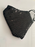 Luxury Black Sequin Face Mask