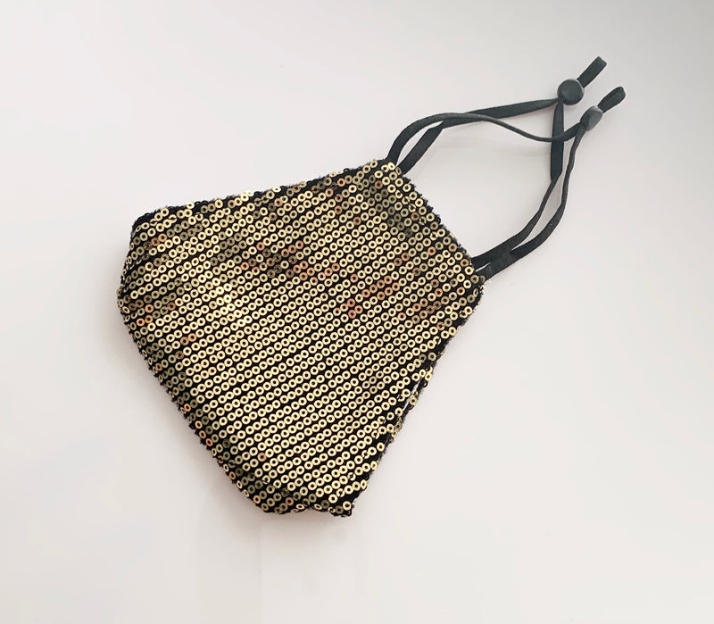 Luxury Gold Sequin Face Mask