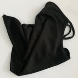 Black Neck Gaiter with Ear Loops | UNISEX | Face Neck Covering