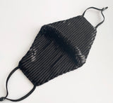 Luxury Black Sequin Face Mask
