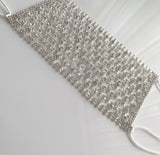 Luxury Round Rhinestone Face Mask Cover (OPTIONAL cotton mask)