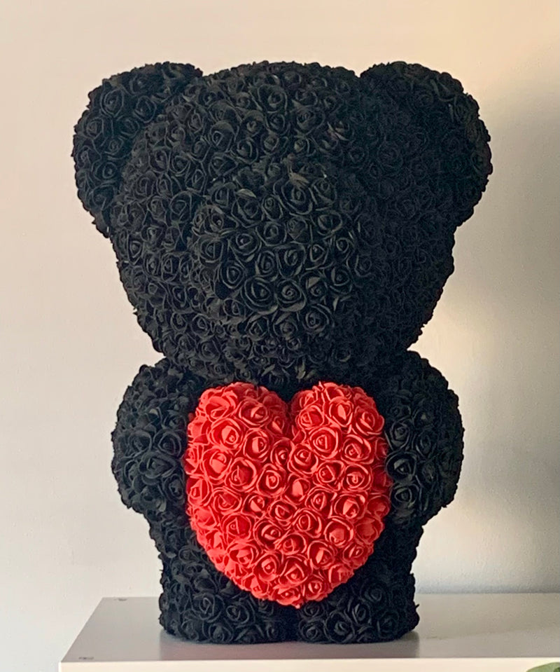 Original Luxe 60cm Rose Bear - Black