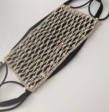 Luxury Rose Gold Rhinestone Face Mask Cover Set (OPTIONAL cotton mask)