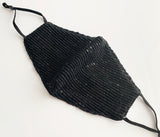 Luxury Glam Black Sequin Face Mask