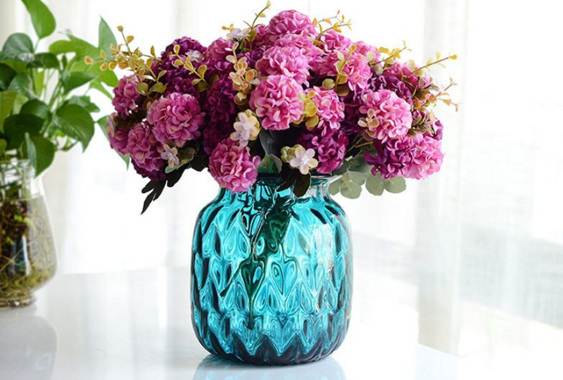 Artificial 10-head Chrysanthemum Ball Silk Flower Bouquet