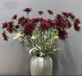 Artificial 3-head Dragon Claw Chrysanthemum Silk Flower - 1 piece