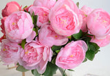 Artificial Silk Peony Rose Flower Heads - 30 pieces