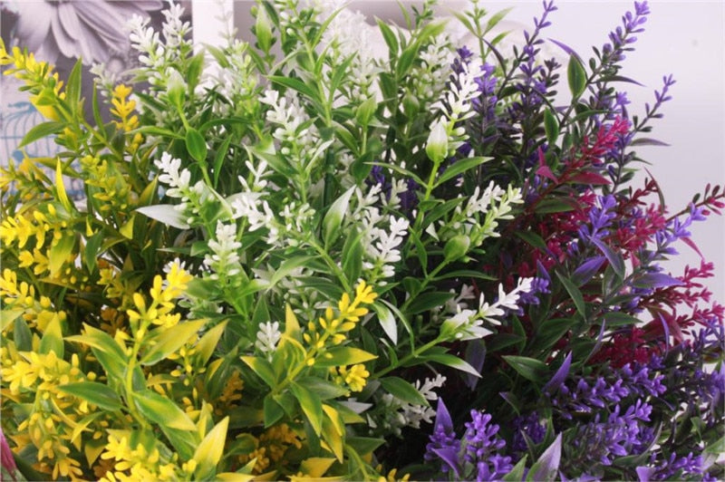 Artificial 7-head Lavender Flower Bouquet - 1 piece