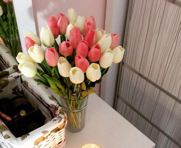 Artificial Mini Real touch Tulip Flower - 31 pieces