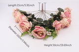 Artificial 13-head Peony Rose Bouquet