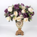 Artificial 13-head Peony Rose Bouquet