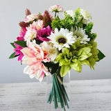 Artificial Pinecone Dahlia Silk Flower Bouquet