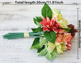 Artificial Pinecone Dahlia Silk Flower Bouquet