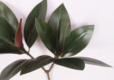 Artificial 2-branch Real Touch Large Magnolia Leaf - 1 piece