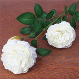 Artificial 3-branch Peony Rose flower - 1 piece