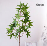 Artificial Autumn Silk 5-branch Green Plant - 1 piece