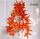 Artificial Autumn Silk 5-branch Green Plant - 1 piece