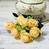 Artificial Small Camellia Flower Bouquet