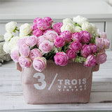 Artificial Small Camellia Flower Bouquet