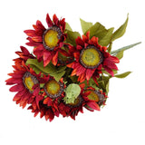 Artificial 13-branch Sunflower Bouquet - 1 bouquet