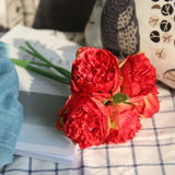 Artificial Peony Bouquet - 5 pieces