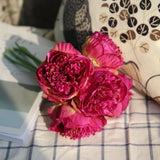 Artificial Peony Bouquet - 5 pieces