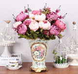 Artificial Silk Peony Bouquet