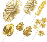 Artificial Gold Turtle Back Leaf - 20 pieces