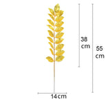 Artificial Gold Turtle Back Leaf - 20 pieces