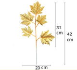 Artificial Gold Turtle Back Leaf - 20 pieces