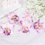 Artificial Cymbidium Orchid Flower Heads - 6 pieces