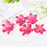 Artificial Cymbidium Orchid Flower Heads - 6 pieces