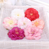 Artificial Camellia Flower Heads - 8 pieces