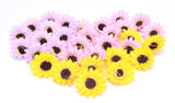 Sunflower Soap Flower Heads - 12 pieces