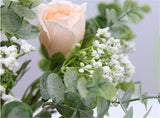 Artificial Small Rose Lotus Baby's Breath Bouquet