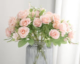 Artificial 10-head Silk Rose Flower Bouquet