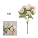 Artificial 10-head Silk Rose Flower Bouquet