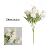 Artificial 10-head Silk Rose Flower Bouquet