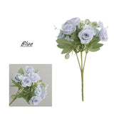 Artificial 10-head Silk Rose Flower Bouquet