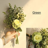 Artificial Silk Flower Peony Eucalyptus + Berry Bouquet