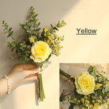 Artificial Silk Flower Peony Eucalyptus + Berry Bouquet