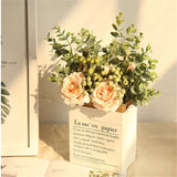 Artificial Silk Flower Peony Eucalyptus + Berry Bouquet