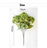 Artificial 5-head Hydrandgea Flower Bouquet