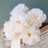 Artificial Silk 5-head Peony Bouquet