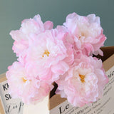 Artificial Silk 5-head Peony Bouquet