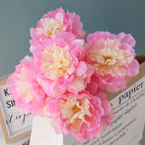 Artificial Silk 5-head Peony Bouquet